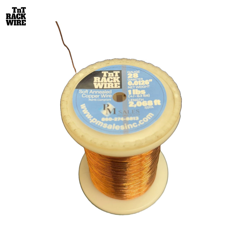 Bare Copper Wire – 28 Gauge, Dead Soft for Jewelry Making, Crafting, Gardening – 2,068 FT – 1 lb Spool