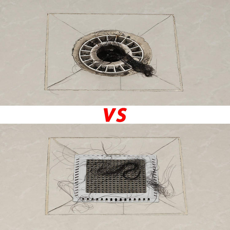 Hair Catcher/Drain Strainer/Shower Drain Cover for Bathroom Floor Drain, Stainless Steel and Silicone (Patented Product) Gray 4 inch
