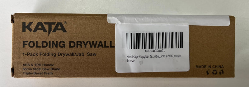 KATA Folding Jab Saw/Drywall Saw, Sheetrock Saw with Soft Grip Handle, Hand Saw, Hacksaw with 65Mn Steel Blade for Wallboard, Plywood and PVC