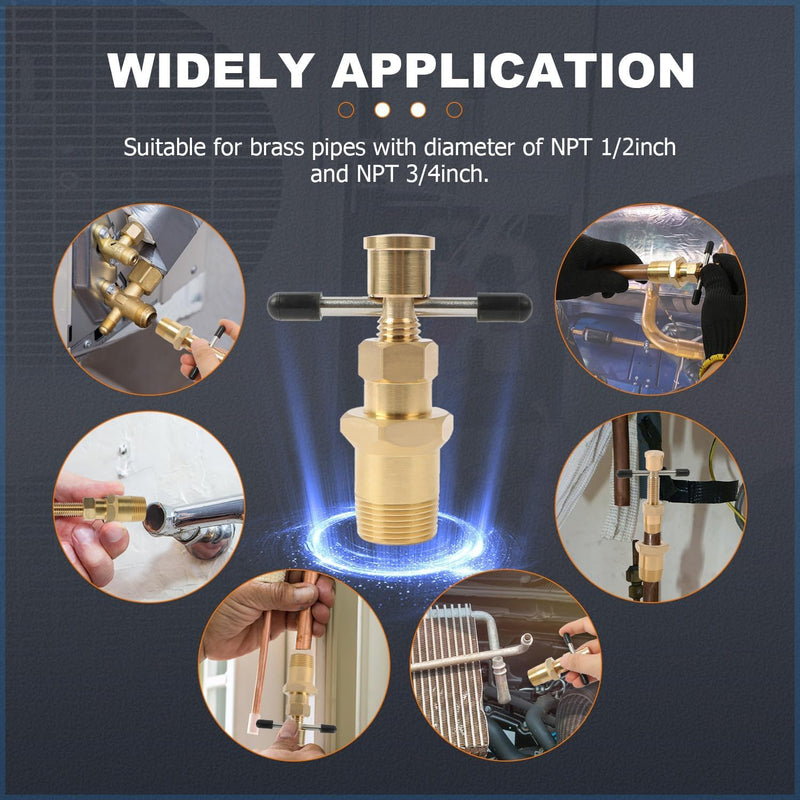 Pipe Olive Remover Puller Tool - Angchun Olive Puller Remover Ferrule Puller with Diameters of 1/2in & 3/4in Compression Sleeve Puller Tool Suitable for Brass Olive Pipes Easy Removal Without Damage