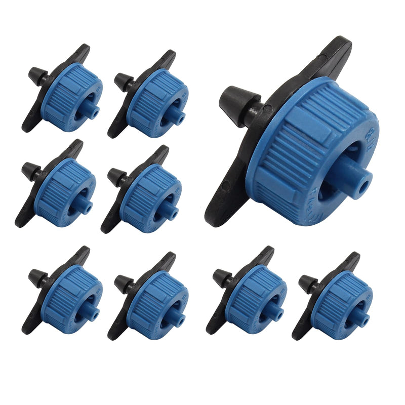 60 Pcs Drip Irrigation Emitters, 2 GPH Pressure Compensating Irrigation Drippers for Garden Lawn Watering Irrigation System, Blue 2 GPH - 60Pcs