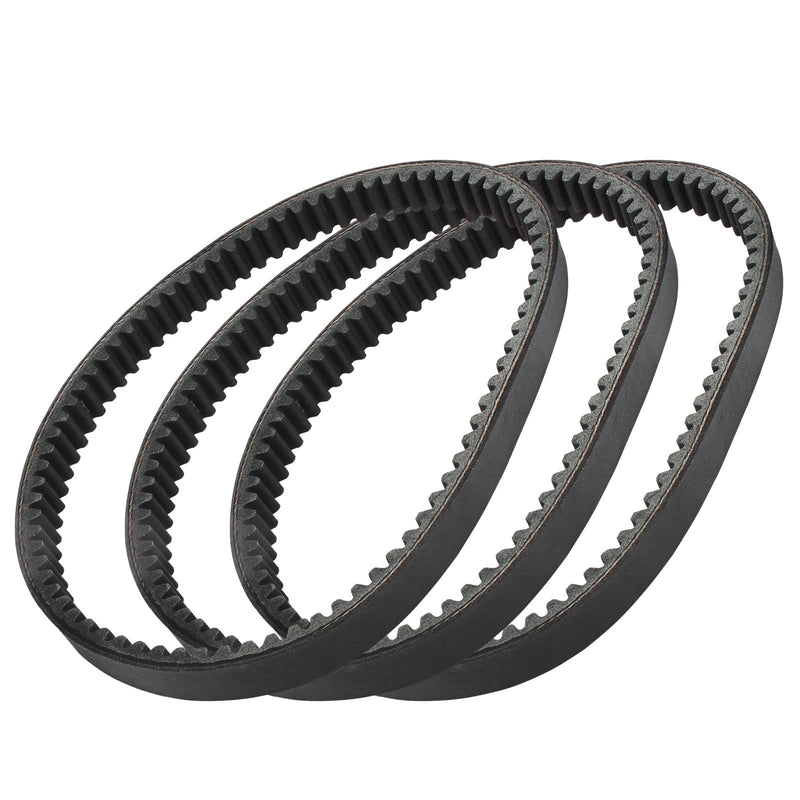 3 PCS Drive Belt Compatible with Manco 285 286 485 486 606 Go Kart Baja Blaster BB65 Dune DN65 Sand Dog SD65 Trax TX65 196cc 6.5HP American Sportworks 136cc 208cc Marauder Black Widow Fox LXT