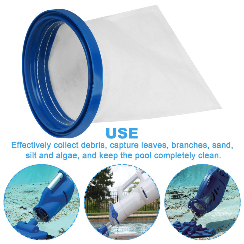 Micro-Filter Bags, X-treme Multilayer Filter Bag Fits for Pool Blaster Max, iVAC C2, iVac 250, Volt FX-4, Catfish Ultra, and Jacuzzi JPV200 Handheld Pool Vacuums - 4 Pcs