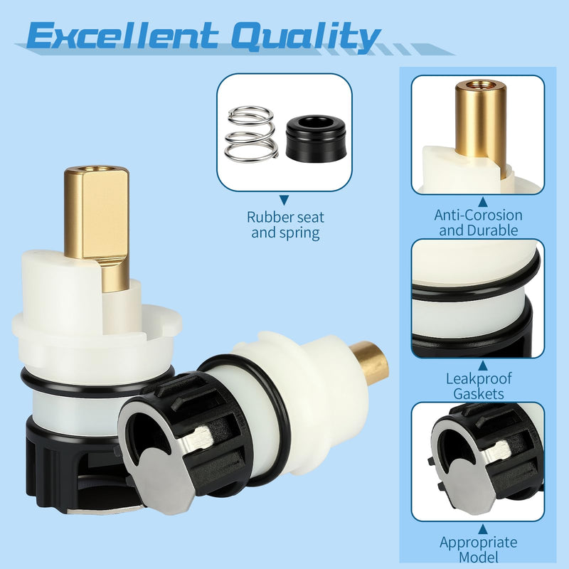RP25513 Faucet Stem Assembly Replacement for Delta Two Handle Faucet Repair Kit With RP24096 Cartridge RP4993 Seat and Spring RP24097 Turn Stop1/4, 2 pack