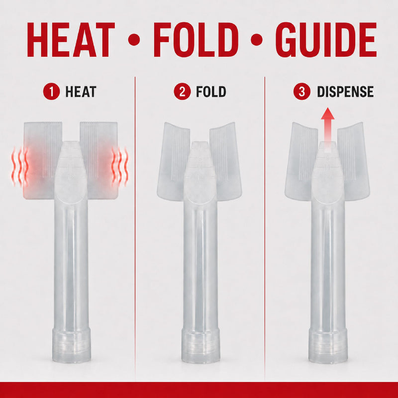 LAUCO 1K Plastic Transparent Extrusion Nozzle – Pack of 10 – Precision Dispensing for Adhesives, Sealants & 1K Materials 3554