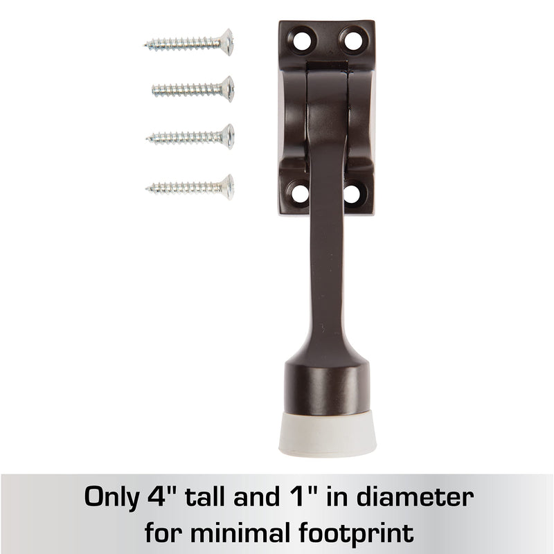BRINKS Commercial - 4" Kick-Down Door Stop, Bronze Finish - Non-Obtrusive Option to Protect Your Door and Walls 1