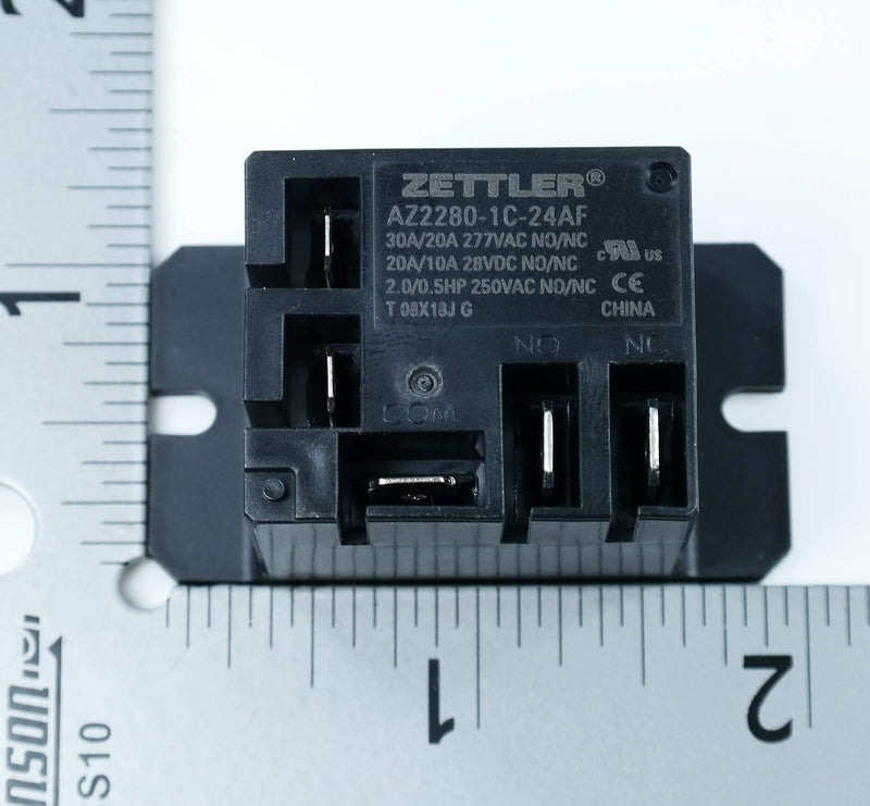 Zettler Mini Power Relay AZ2280-1C-24AF 30A 277VAC 28VDC -Universal 24 AC Volt (Pack of 2)