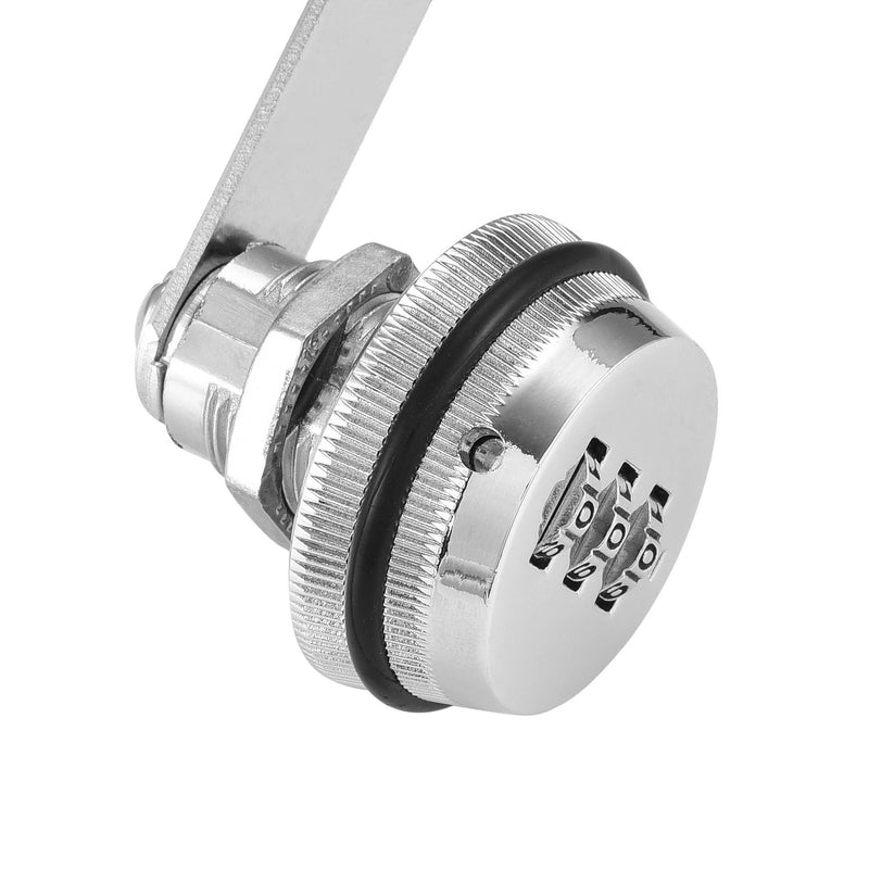 Lpraer Combination Cam Lock Security Locks Set of 2 Password Coded Locks for Safety of Box Cabinet Drawer Mailbox Door Furniture (1-1/8 Inch, Silver) 30 mm