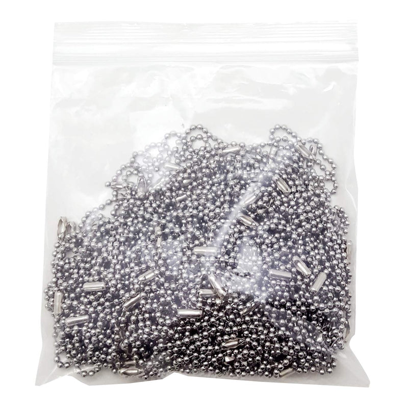 Stainless Steel Ball chain Tag Key Chain Connector 6 Inch Long 2.4mm Bead Dia 100 Pcs - NewNest Australia