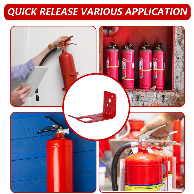 Fire Extinguisher Mounts & Brackets,4 Pack Fire Extinguisher Brackets and Holders, Fire Extinguisher Wall Hook Holder Hanger for 5-10 Lb Extinguishers with Screws 4 Pack
