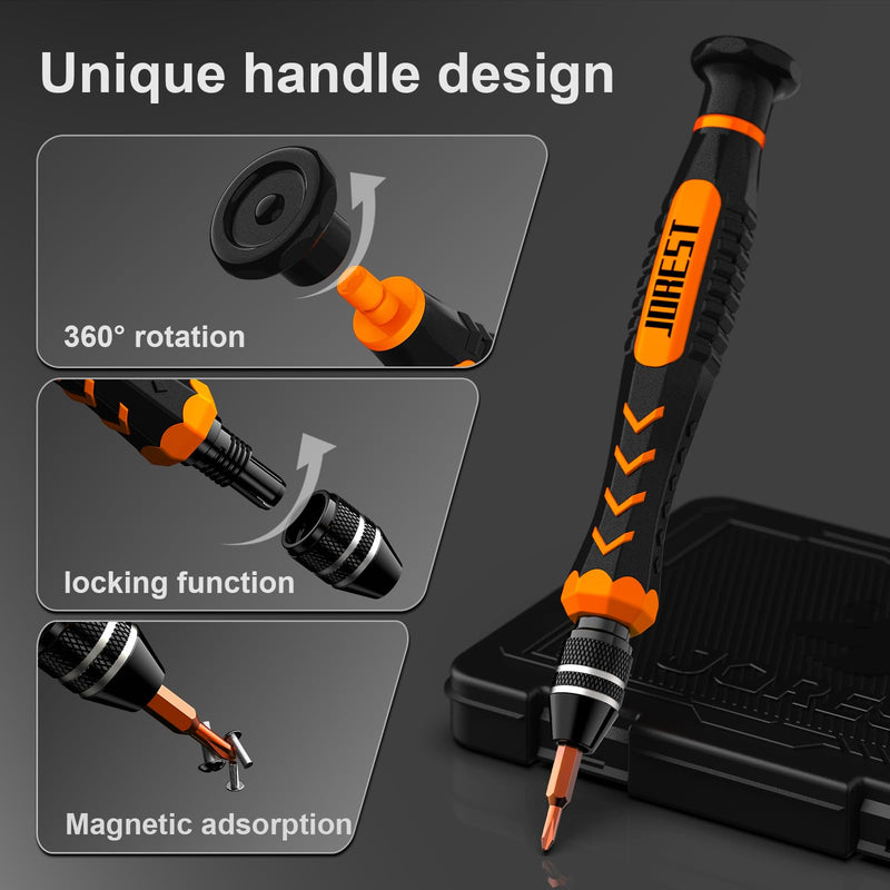 JOREST 38Pcs Small Precision Screwdriver Set, Tool Gifts for Men, Christmas Gifts for him with Torx T5, T6, Repair Tool Kit for Macbook, Computer, Laptop, iPhone, PS4 PS5, Xbox, Switch, glasses, Watch 38 in 1 S2