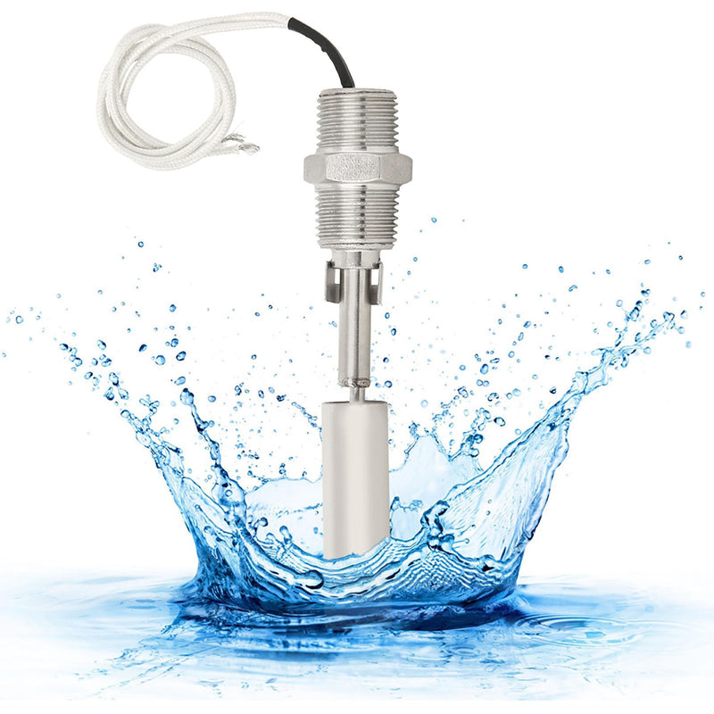Water Level Sensor, DC0-110V Bilge Pump Float Switch, Side Mounted Liquid Level Sensor, 1/2NPT Male Thread Float Switch, for Water Tank Fuel