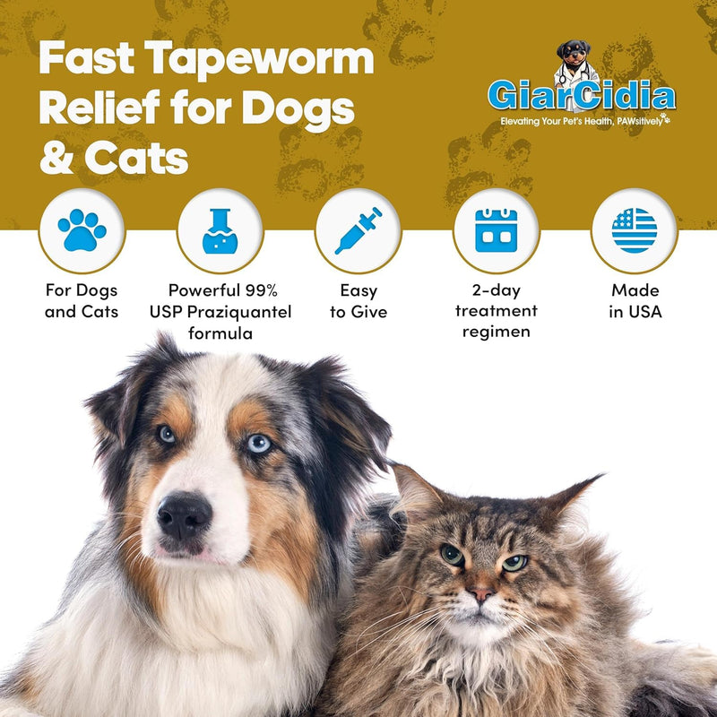 No More Tapeworms in Cats and Dogs- Dewormer for Cats and Dewormer for Dogs - Vanilla Flavour with 3ml Dropper (120ml Vanilla) 120ml Vanilla