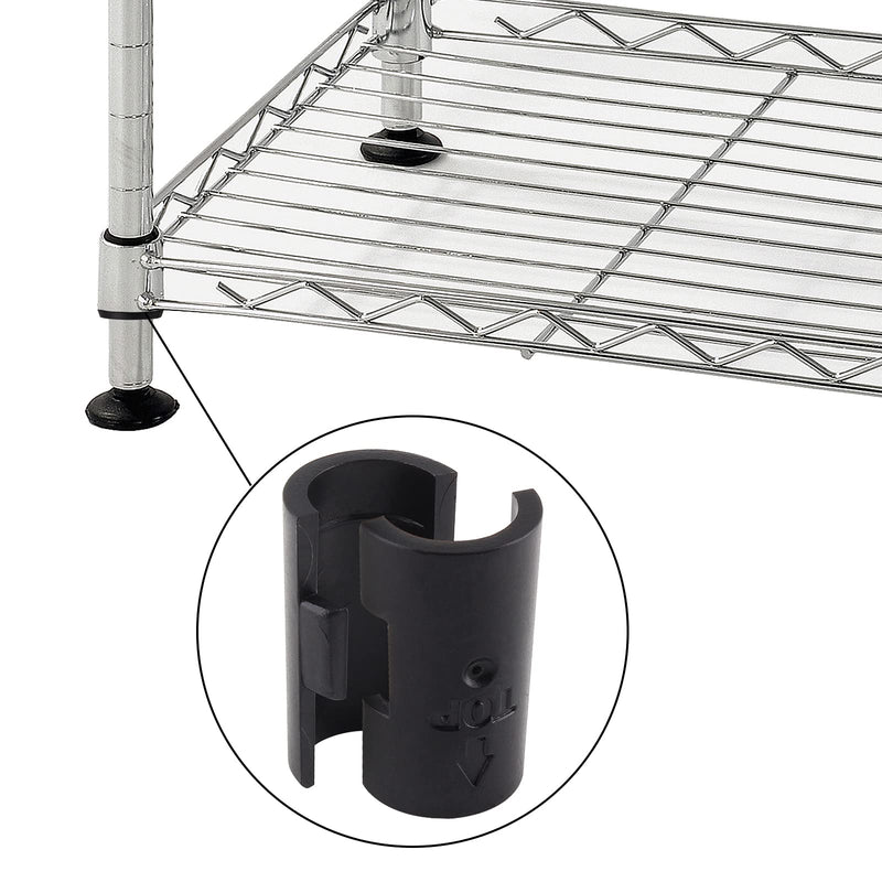 36 Pair(72 Piece) 3/4 Inch Wire Shelf Lock Clips, Shelving Plastic Clips Replacement Sleeve Shelf Clips for Wood Metal Wire Shelving Post Pole 3/4" / 19mm