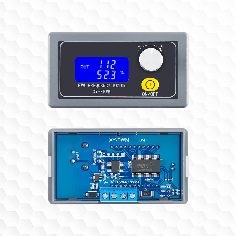 Signal Generator XY-KPWM 1-Channel PWM Generator 1Hz-150kHz Dual Mode PWM Pulse Frequency Square Wave Signal Generator Module LCD Display 3.3-30V 5-30mA Pulse Frequency Generator with Shell