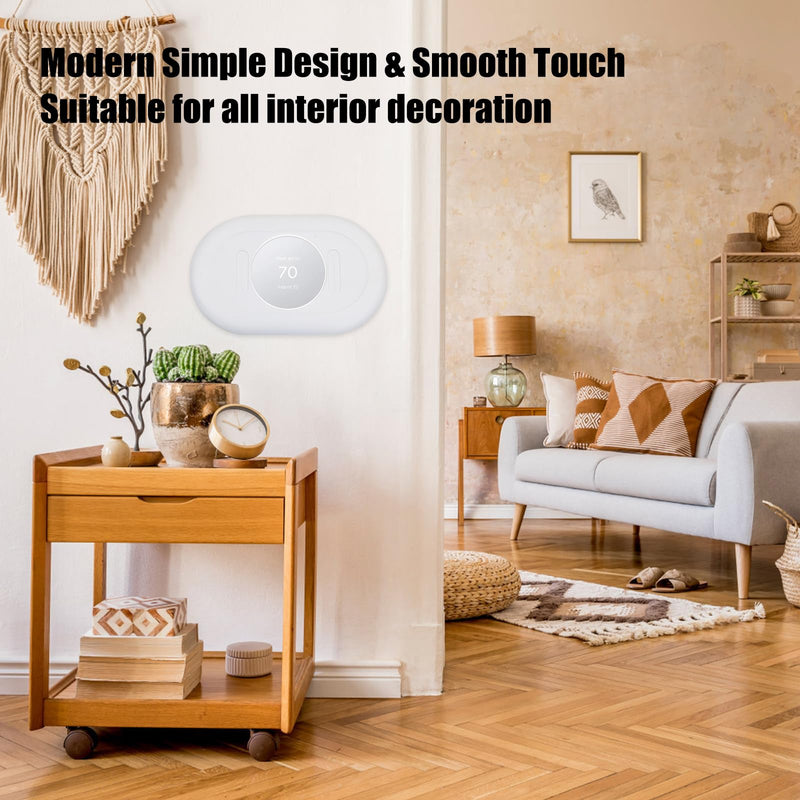 Nest Thermostat Trim kit,Nest Thermostat Wall Plate for Google Nest Thermostat-Programmable WiFi Thermostat Accessory (White White
