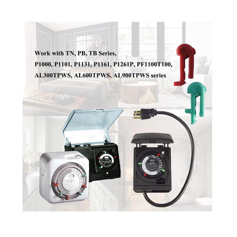 OEM 156PB10398A for Cycle Timer Clock ON/Off Plastic Switch Trippers - TN, PB, TB P1000 PF1100 Series,156PB10398A 10Green and 10Red