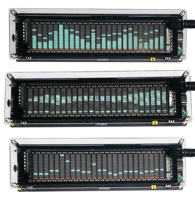 VFD Audio Spectrum Analyzer, Vacuum Fluorescent Display Music Spectrum Analyzer, 25-Band Music Spectrum Level, Audio Indicator Rhythm Analyzer, 10 Display Modes