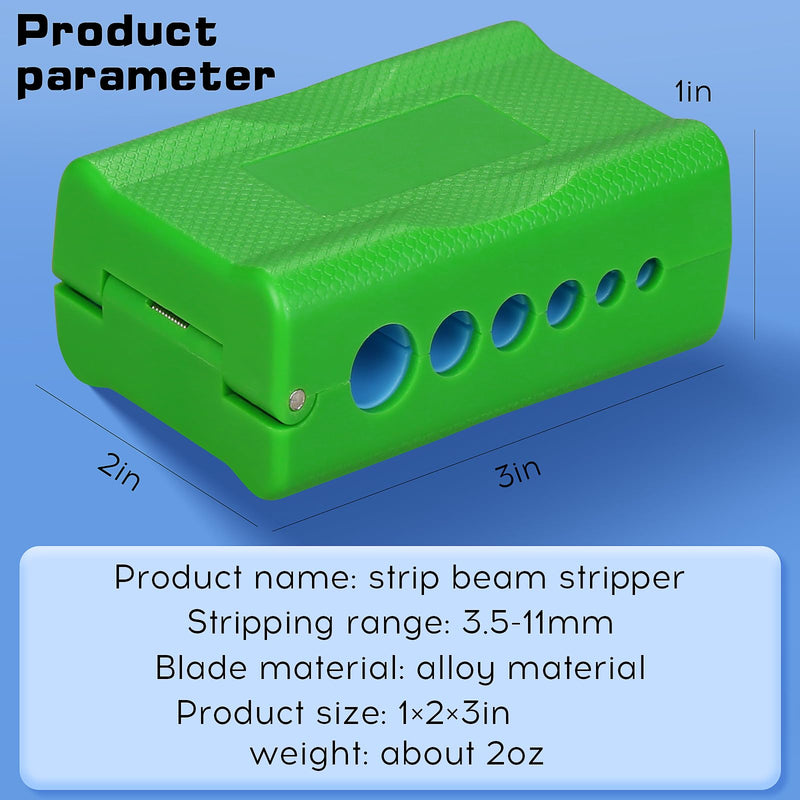 A-3511 Tube Stripper Stripping range 3.5-11mm Replaceable blade Cable Tube Slitter Fiber Optic Mid Span Cable Cutting Tool Jacket Tube Slitter Loose Tube Buffer with 12pcs spare blade