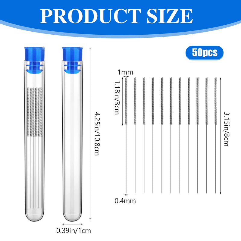 50 Pieces 3D Printer Nozzle Cleaning Kit,0.4 mm Stainless Steel Needles Cleaner 3D Printer Nozzle Cleaner 3D Printer Accessory 0.4mm / 50 Pieces