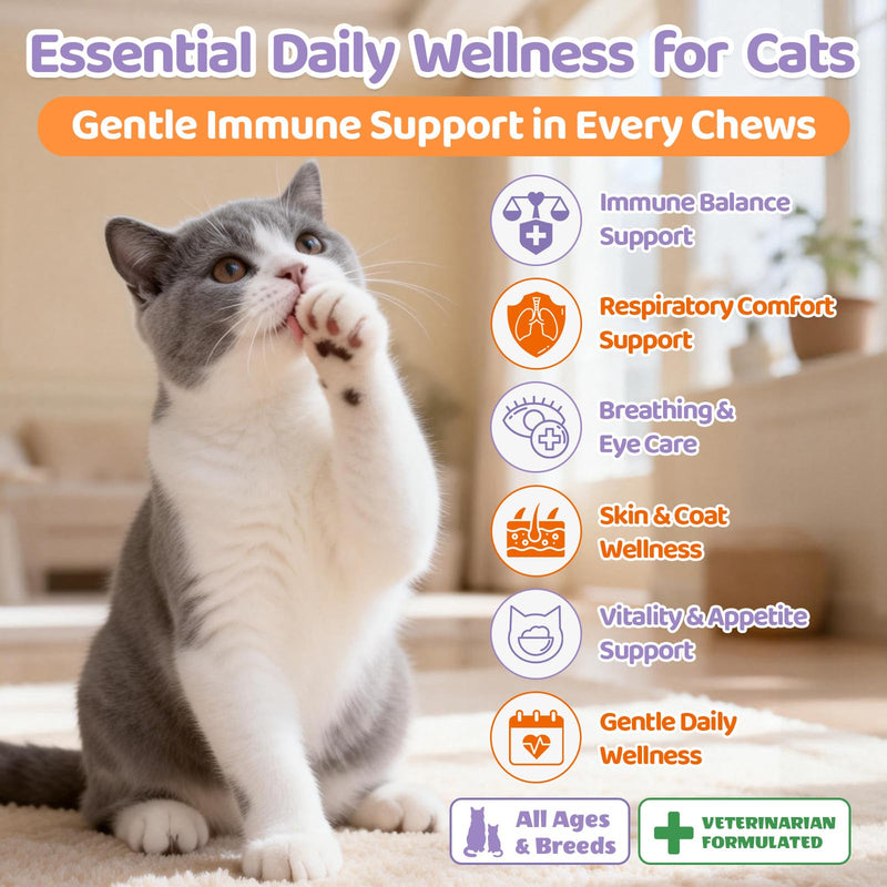 Carmelie Cat Calming & Lysine Treats Bundle, 500 Calming Chews + 500 Lysine Immune Support Chews for Cats – Stress Relief, Immune & Respiratory Support – Chicken & Krill Flavor