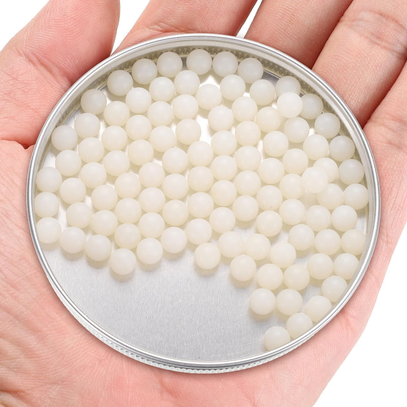 uxcell 100pcs Nylon Bearing Balls 1/4" 6.35mm Solid Plastic Balls, Precision Mini Nylon Balls 1/4"
