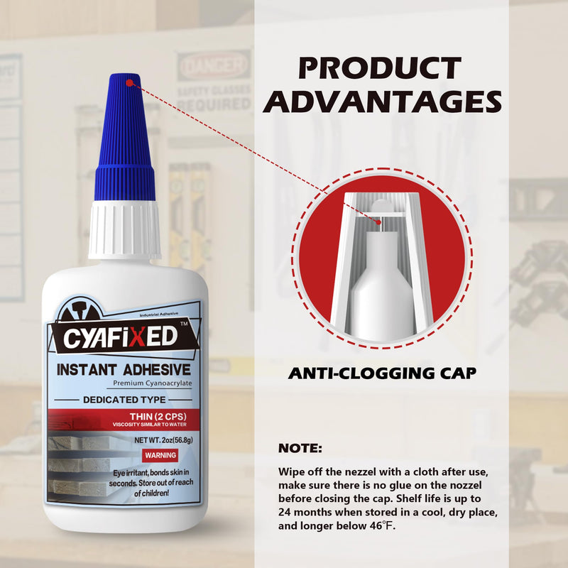 Professional Grade Cyanoacrylate Super Glue, Super Thin Viscosity CA Glue for Woodworking, 4 oz. Value Pack - Instant Adhesive for Woodturning, Pen Turning, Finish & Hobby 4 ounce