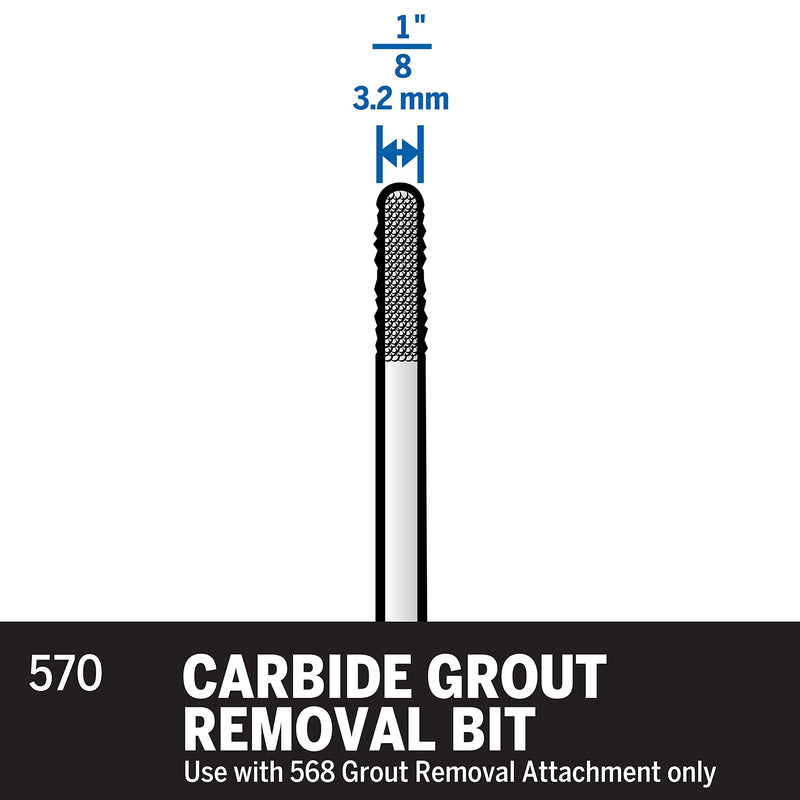 Dremel 570 1/8-Inch Carbide Grout Removal Bit 1/8 in