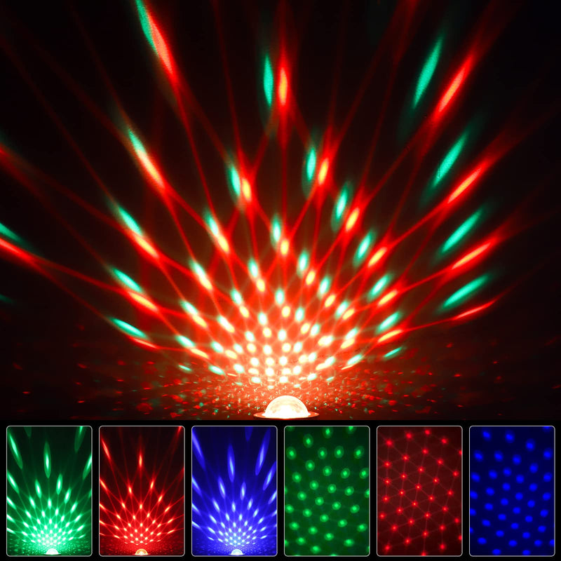 Mini Disco Ball Lights,Rechargeable Party Lights,Sound Activated RGB Strobe DJ Lights, Portable Battery Operated for Outdoor Indoor,Home Room Dance Parties Birthday 2025 New Year Gifts for Kids Small