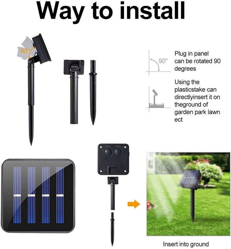 Solar LED Strip Lights Outdoor String Light Waterproof 20FT 180LED Cuttable Tape Rope Solar Lighting for Garden Path, Deck, Yard, Stair, Step, Christmas Decorative Lighting 2 Packs Warm White 19.7ft
