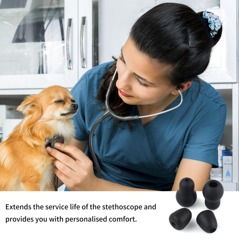4 Pcs Small/Medium Stethoscope Ear Tips Replacement for Littmann Stethoscopes - Compatible with Littman Ear Tips Replacement, Stethoscope Ear Pieces, Cardiology IV Parts & Littmann Stethoscope Parts
