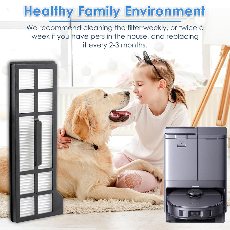 (6 Pieces) X10 Pro Omni HEPA Filter Compatible with EUFY X10 Pro Omni Robot Vacuum Cleaner Filter Accessories HEPA Filter (6 Pieces)