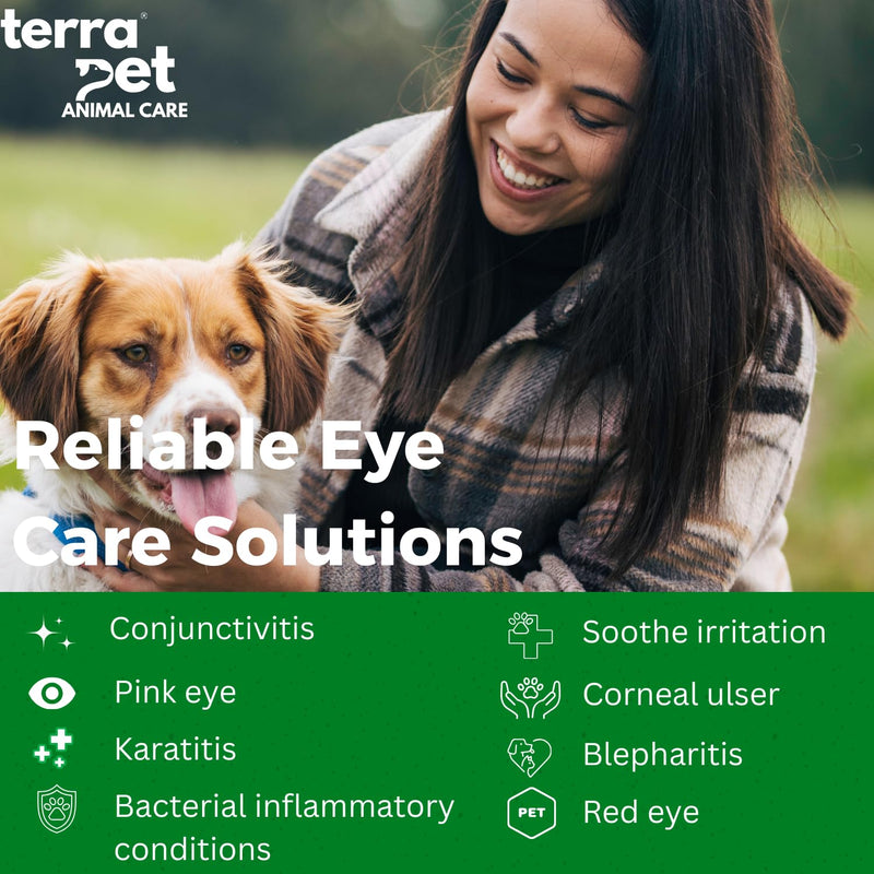 Visiopet Pet Eye Drops - Eye Drops for Dogs and Cats Vet-Recommended Dog Eye Infection Treatment to Soothe Infection Allergy,Relieve Dry Eyes Pink Eyes, Pet Tear Stain Cleaner 1/8 oz /5 ml