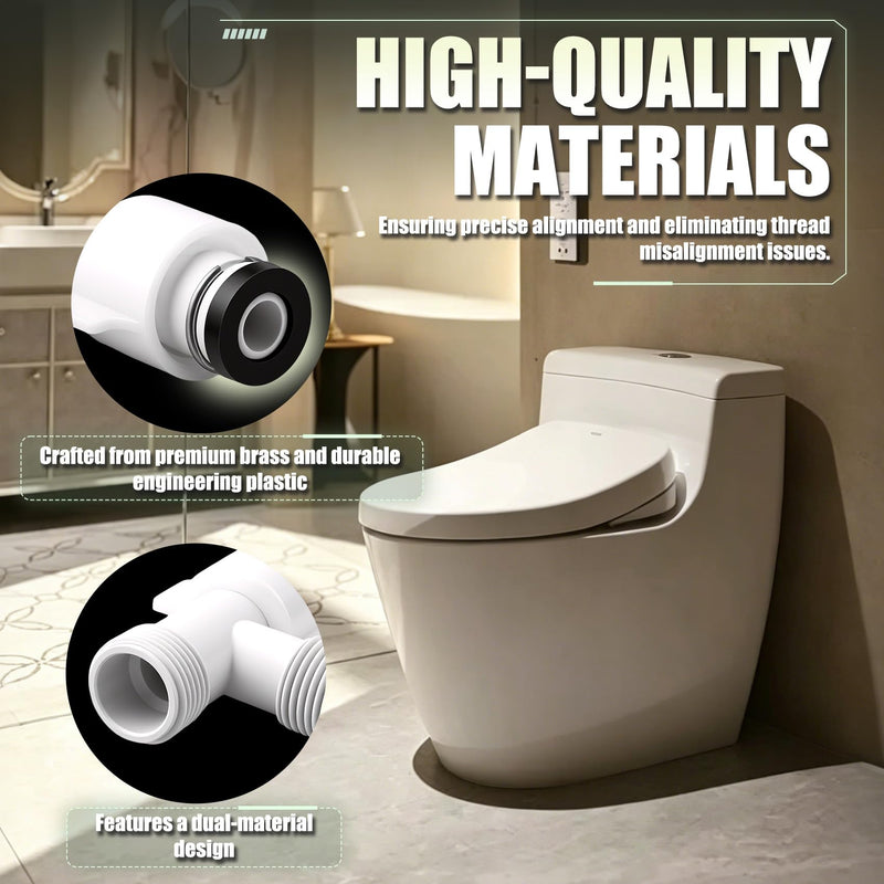 Bidet Tee Connector, T Valve THU6234 For TOTO WASHLET T-Connector,7/8 inch Toilet T Adapter for Washlet A100, C100, K300,S300E,S350E (7/8” x 7/8” x 1/4”)
