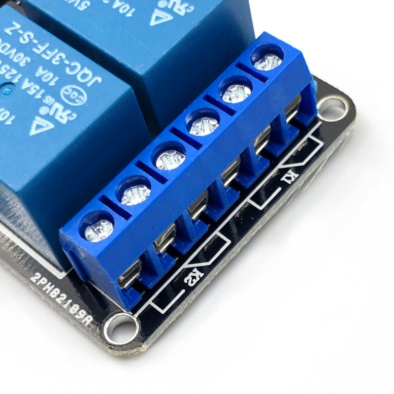 FainWan 2pcs 2 Channel Relay Module with Optocoupler 5V Active Low Level Amplifier Trigger JD-VCC Relay Power VCC Power