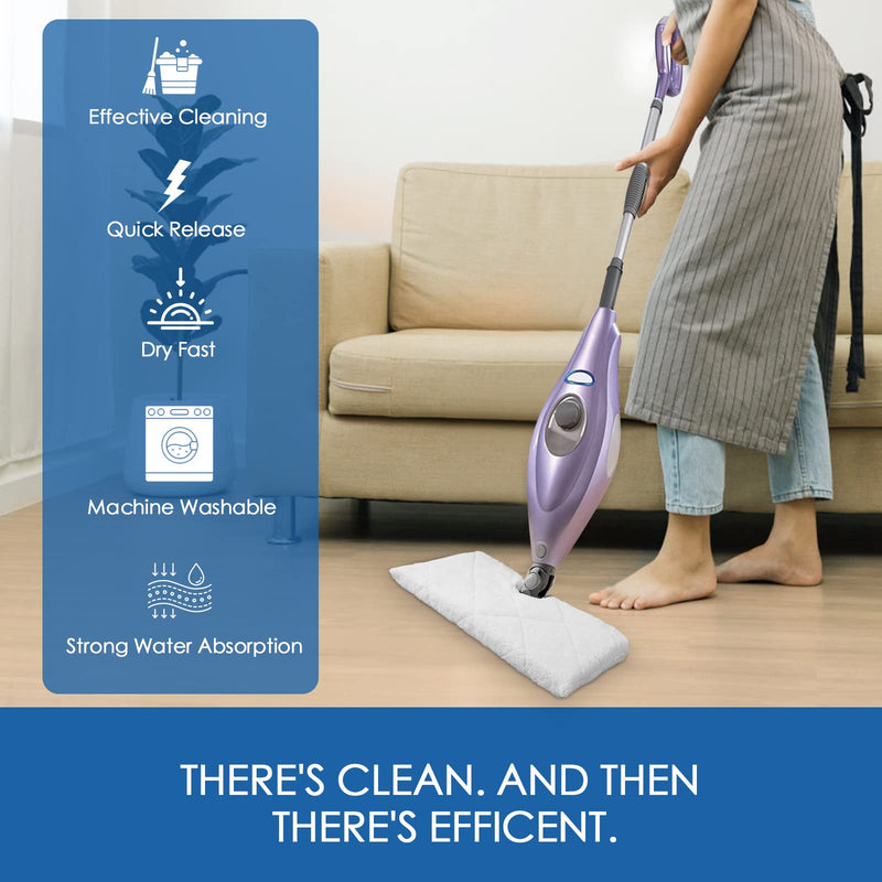 Replacement Microfiber Steam Mop pad Cleaning Pads for Shark Steam Pocket Mop S3500 Series S3550 S3501 S3601 S3601D S3901 S3801 S3801CO, White, S3501-White 4 Pack Short Plush