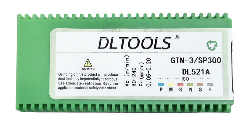 DLTOOLS Industrial GTN-3(SP300) CVD Coated(Yellow) CNC Grooving Carbide Inserts Cutting Tools for Steel,10pcs GTN-3(SP300) CVD Coated(Yellow)
