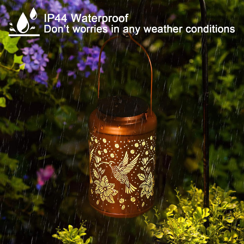 Hummingbird Solar Lanterns Outdoor Waterproof Hanging Solar Lights, Birthday Gifts for Women, Men, Mom, Mothers Day Gifts, Garden Decor for Outside, Patio, Outdoor, Yard, Lawn, Balcony Hummingbird 1PC