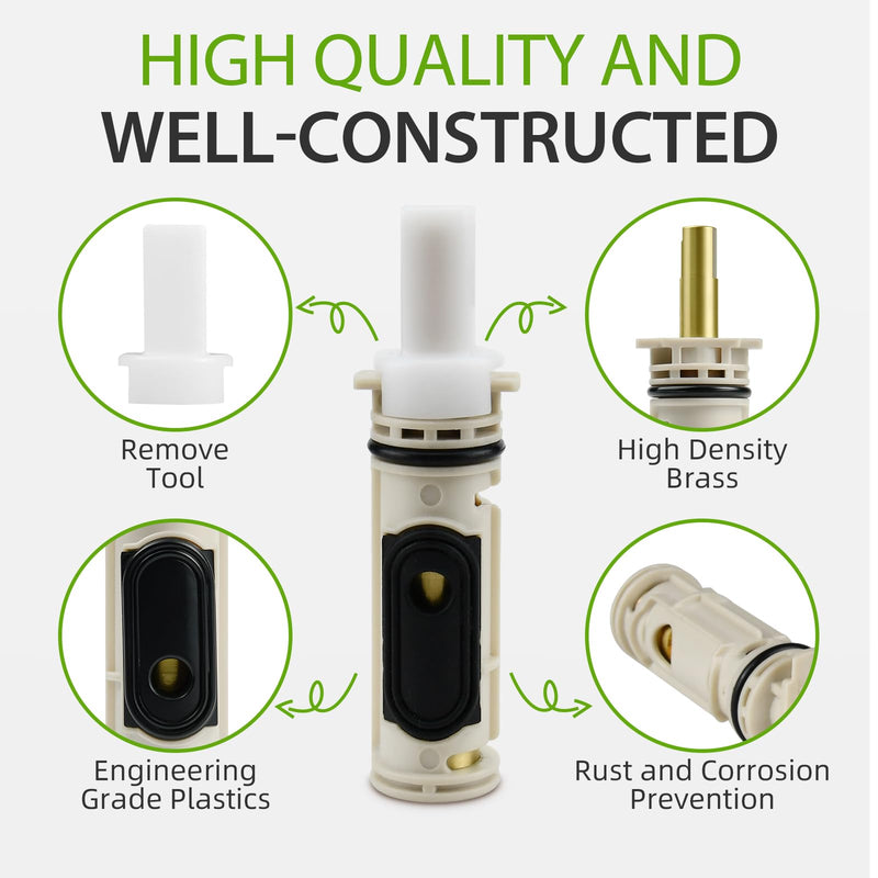 1222 Replacement Cartridge Kit for Moen One Handle Posi Temp Faucet, Compatible with Moen Bathtub & Shower Valve Cartridge, Durable Brass & Plastic Construction