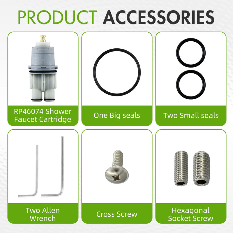 RP46074 Shower Cartridge Repair Kit for Delta MultiChoice 13/14 Series Shower Faucet Single Handle, Replacement Monitor Pressure Balance Cartridge, Includes Allen Wrench RP46074