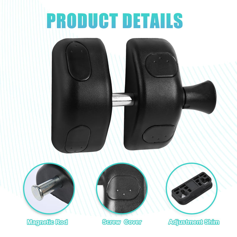 Black Magnetic Gate Latches, Fences Side Pull, Magnetic Latch for Home, Yard & Garden No key