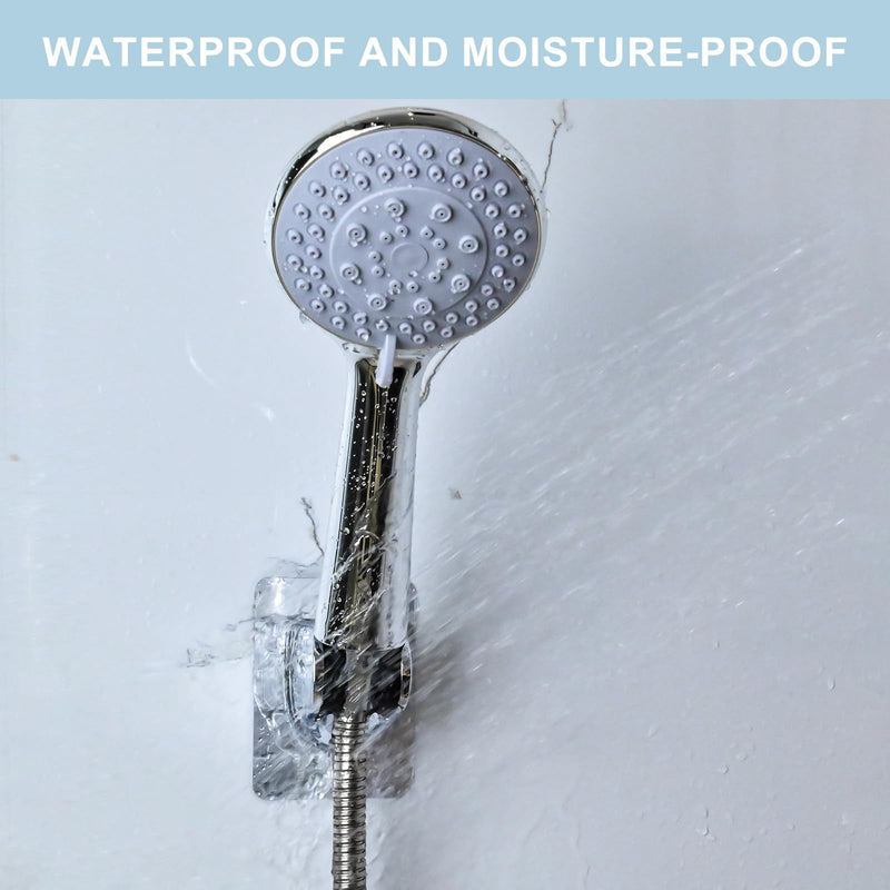 Shower Head Holder, Strong Adhesive and Waterproof Shower Head Holder Wall Mount, Adjustable Handheld Shower Head Holder, No Drilling and Use Conveniently