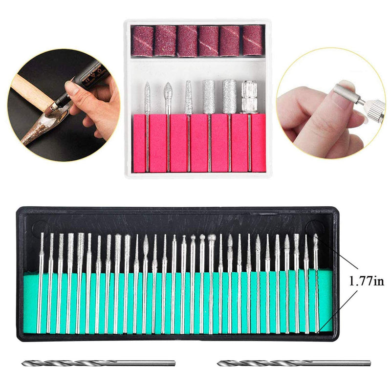 108 Pcs Engraving Tool Kit, Multi-Functional Electric Corded Micro Engraver Etching Pen DIY Rotary Tool for Jewelry Glass Wood Metal Plastic with Scriber, 82 Accessories and 24 Stencils - Red