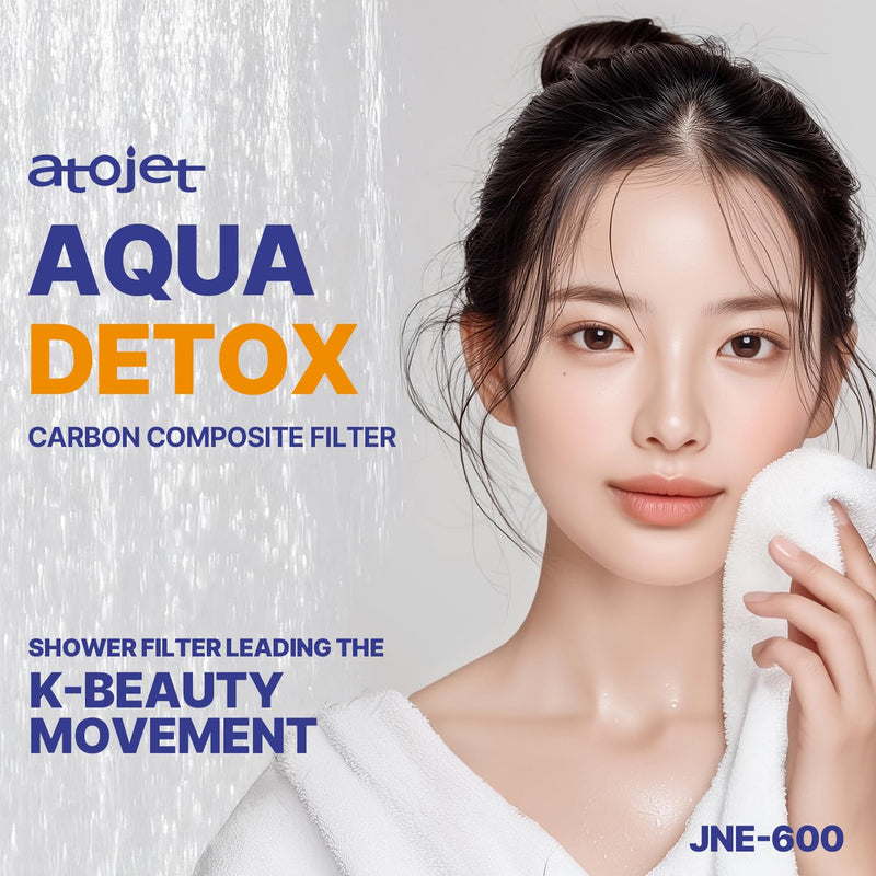 Aqua Detox Shower Filter Influenced by Korea’s Beauty Tradition - Relieves dryness and irritation while improving skin and hair health - BRUSHED NICKEL (JNE600N-SNG-DTX)