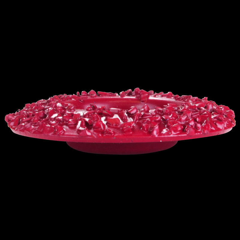 Red Coarse Grit Dome Power Rasp Disc - Heavy-Duty Hoof Trimming for Tough Hooves - Ideal for Goats, Horses, Sheep, Pigs & Cattle - Durable Replacement Disc for Hoof Boss Electric Tools