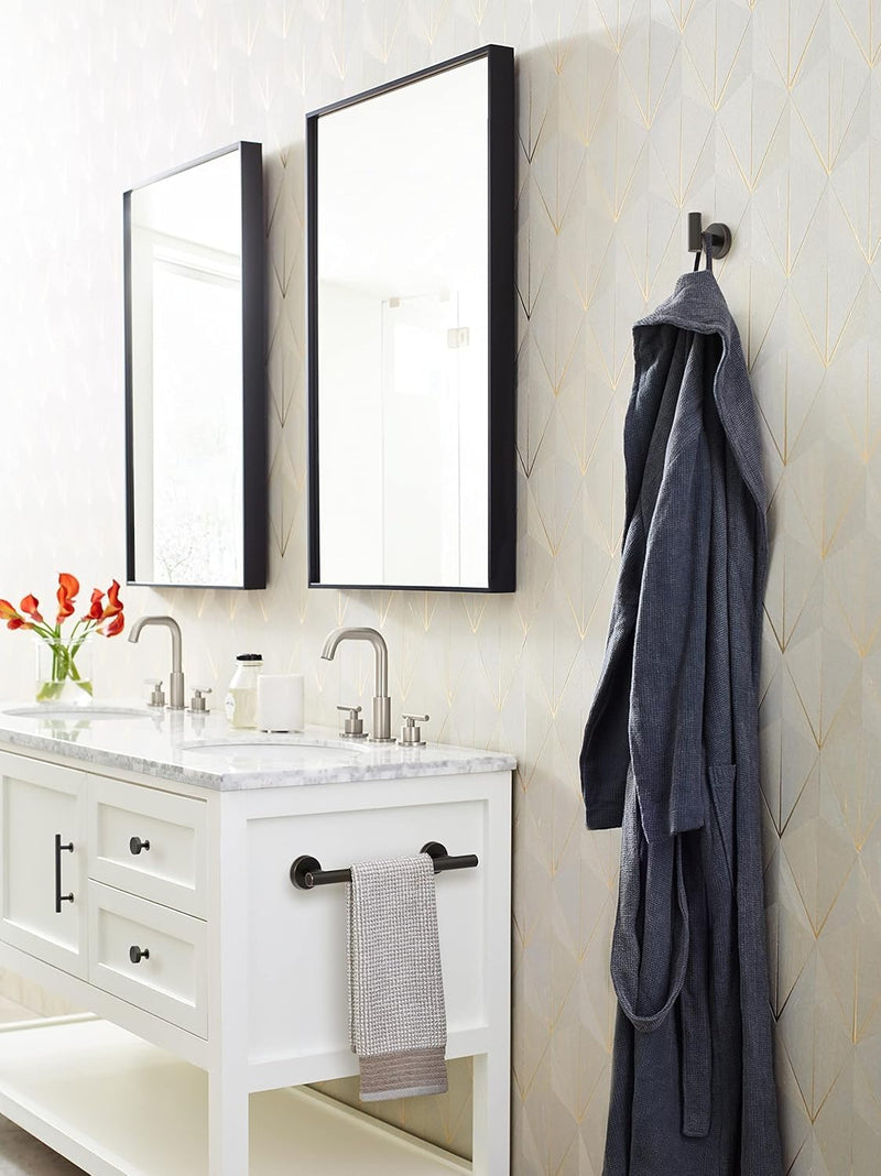 Amerock BH26546ORB | Oil Rubbed Bronze Towel Bar | 9 inch (229 mm) Center-to-Center Towel Rack | Arrondi | Bathroom Towel Holder | Bathroom Hardware | Bath Accessories