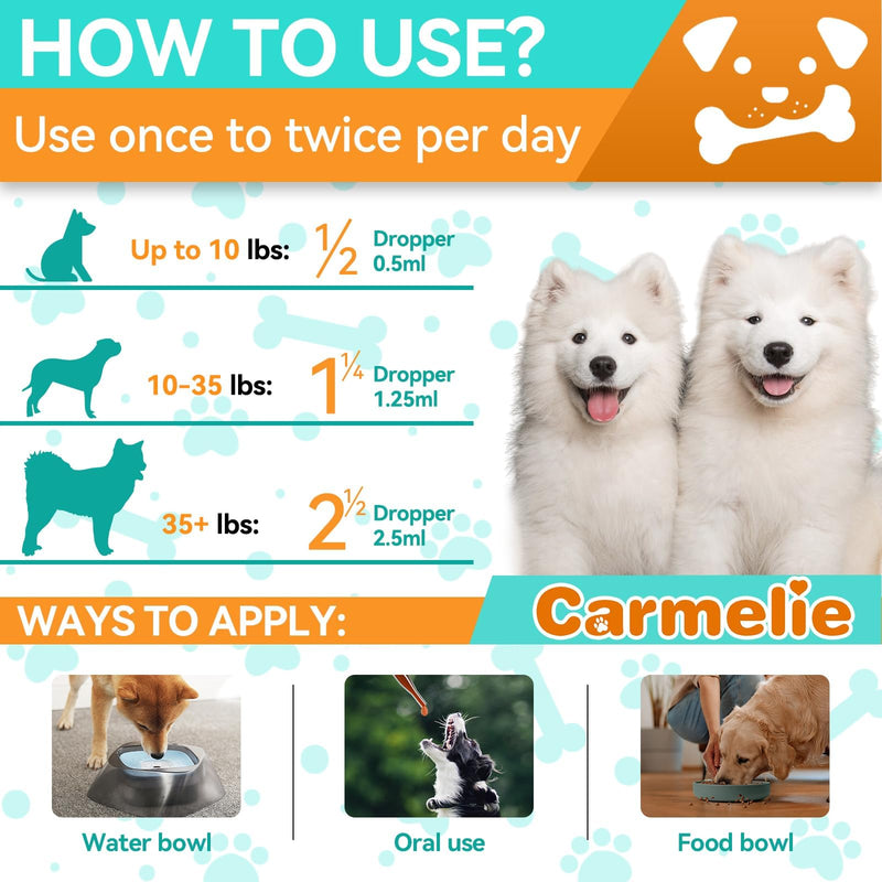 Flea & Tick Support for Dogs, Natural Flea and Ticks Comfort for Dog with Fish Oil, Flea & Tick Liquid Herbal Drop for Dogs - All Breeds & Ages - Chicken