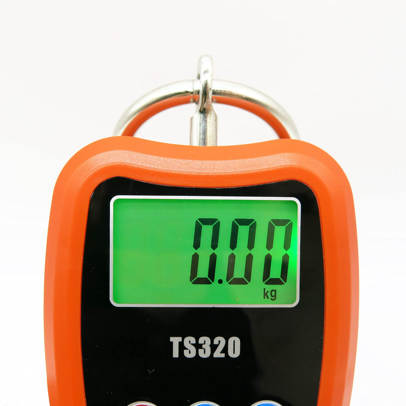 Digital Crane Scale 300kg/660lbs 200kg/440lbs with LED Handheld Mini Hanging Scale for Garage Farm Hunting Fishing Etc(200kg/Plastic Shell/Orange) 200kg/Plastic Shell/Orange