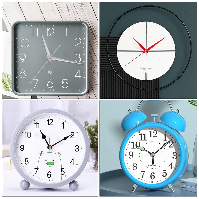 EMOON 6 Pieces Clock Mechanism Replacement Kit with 9 Pack Clock Hands, Silent Sweep Clock Motor Kit Battery Operated for Clock Repair DIY Replacement, Custom Clock Total Shaft Length 7/8 in