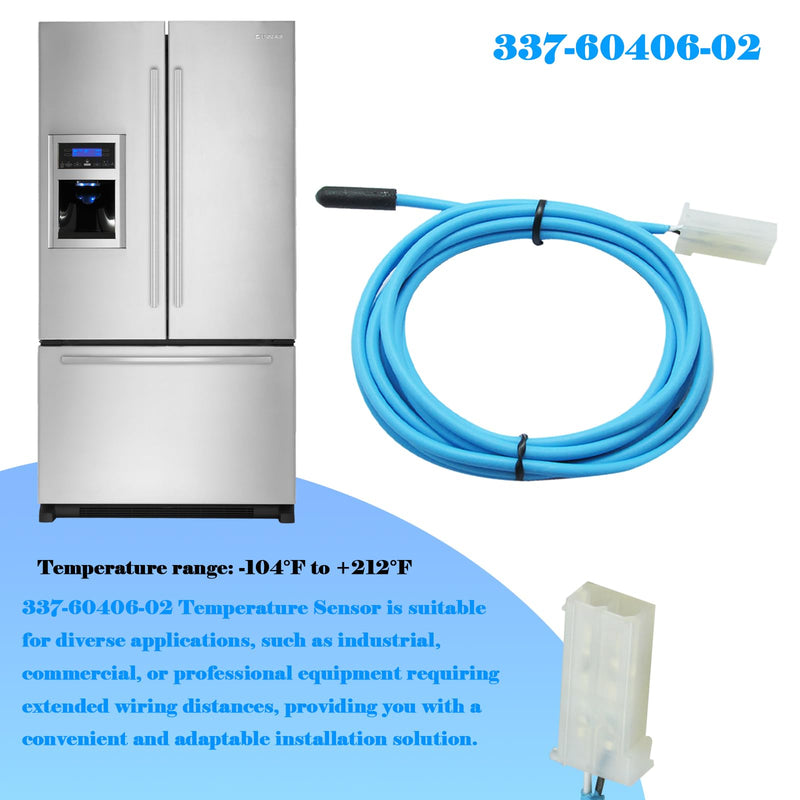 337-60406-02 Blue Coil Temperature Sensor 74 Inches Cable 337-60405-02 Replacement Traulsen Probes G10010,G10011,G10012,G10013,G10020,G10021 1 Year Replacement Service
